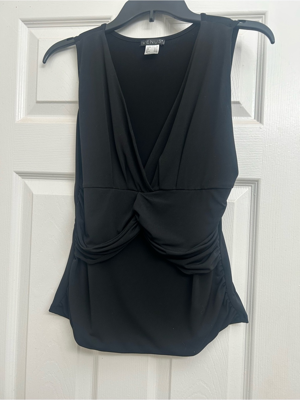 VENUS Black Twist-Front Sleeveless Camisole